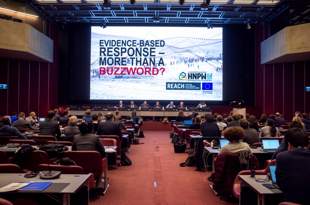 &quot;Evidence-based response – More than a buzzword?&quot; panel discussion brought five high-level decision-makers to discuss the implementation of the Grand Bargain commitment for joint and impartian needs assessments. ©UNOCHA / Office for the Coordination of Humanitarian Affairs